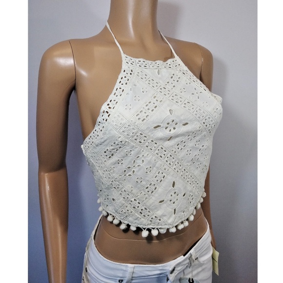 American Eagle Outfitters Tops - American Eagle Half White Outfitters Crop Top